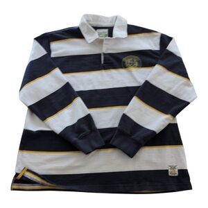 American Eagle Outfitters Vintage Rugby Men's L Polo Blue/White Thunderbirds